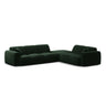 Molino 6-Sitzer Ecksofa, Linke Seite, aus Samt in Flaschengrün (Casino Deep Green), 315x250 cm von Micadoni – Bild 1