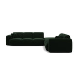 Molino 6-Sitzer Ecksofa, Linke Seite, aus Samt in Flaschengrün (Casino Deep Green), 315x250 cm von Micadoni – Bild 3