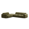 Molino 6-Sitzer Ecksofa, Linke Seite, aus Samt in Hellgrün (Casino Forest), 315x250 cm von Micadoni – Bild 1
