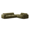 Molino 6-Sitzer Ecksofa, Linke Seite, aus Samt in Hellgrün (Casino Forest), 315x250 cm von Micadoni – Bild 1