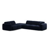 Molino 6-Sitzer Ecksofa, Linke Seite, aus Samt in Königsblau (Casino Deep Blue), 315x250 cm von Micadoni – Bild 1