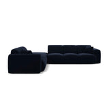 Molino 6-Sitzer Ecksofa, Linke Seite, aus Samt in Königsblau (Casino Deep Blue), 315x250 cm von Micadoni – Bild 3