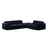 Molino 6-Sitzer Ecksofa, Linke Seite, aus Samt in Königsblau (Casino Deep Blue), 315x250 cm von Micadoni – Bild 1