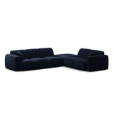 Molino 6-Sitzer Ecksofa, Linke Seite, aus Samt in Königsblau (Casino Deep Blue), 315x250 cm von Micadoni – Bild 1