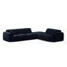 Molino 6-Sitzer Ecksofa, Linke Seite, aus Samt in Königsblau (Casino Deep Blue), 315x250 cm von Micadoni – Bild 1