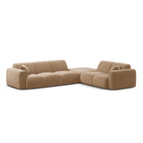 Molino 6-Sitzer Ecksofa, Linke Seite, aus Samt in Sand (Casino Lion), 315x250 cm von Micadoni – Bild 1