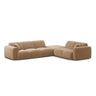 Molino 6-Sitzer Ecksofa, Linke Seite, aus Samt in Sand (Casino Lion), 315x250 cm von Micadoni – Bild 1
