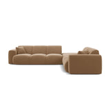 Molino 6-Sitzer Ecksofa, Linke Seite, aus Samt in Sand (Casino Lion), 315x250 cm von Micadoni – Bild 3