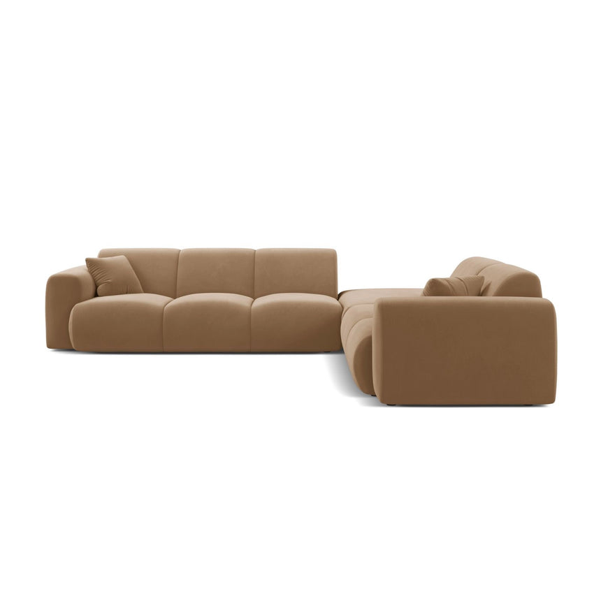 Molino 6-Sitzer Ecksofa, Linke Seite, aus Samt in Sand (Casino Lion), 315x250 cm von Micadoni – Bild 3