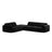 Molino 6-Sitzer Ecksofa, Linke Seite, aus Samt in Schwarz (Casino Black), 315x250 cm von Micadoni – Bild 1