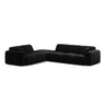 Molino 6-Sitzer Ecksofa, Linke Seite, aus Samt in Schwarz (Casino Black), 315x250 cm von Micadoni – Bild 1