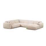 Molino Modulares 6-Sitzer Panoramasofa, Linke Seite, aus Boucle in Beige (Baloo 2074), 326x252 cm von Micadoni – Bild 1