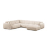 Molino Modulares 6-Sitzer Panoramasofa, Linke Seite, aus Boucle in Beige (Baloo 2074), 326x252 cm von Micadoni – Bild 1