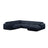Molino Modulares 6-Sitzer Panoramasofa, Linke Seite, aus Boucle in Dunkelblau (Baloo 2088), 326x252 cm von Micadoni – Bild 1