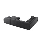Molino Modulares 6-Sitzer Panoramasofa, Linke Seite, aus Boucle in Dunkelgrau (Baloo 2083), 326x252 cm von Micadoni – Bild 3