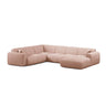 Molino Modulares 6-Sitzer Panoramasofa, Linke Seite, aus Boucle in Puderrosa (Baloo 2072), 326x252 cm von Micadoni – Bild 1