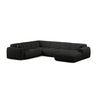 Molino Modulares 6-Sitzer Panoramasofa, Linke Seite, aus Boucle in Schwarz (Baloo 2082), 326x252 cm von Micadoni – Bild 1