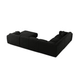 Molino Modulares 6-Sitzer Panoramasofa, Linke Seite, aus Boucle in Schwarz (Baloo 2082), 326x252 cm von Micadoni – Bild 3