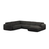 Molino Modulares 6-Sitzer Panoramasofa, Linke Seite, aus Chenille in Anthrazit (Eden 21 Black), 326x252 cm von Micadoni – Bild 1