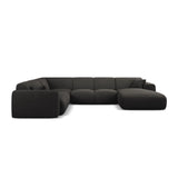 Molino Modulares 6-Sitzer Panoramasofa, Linke Seite, aus Chenille in Anthrazit (Eden 21 Black), 326x252 cm von Micadoni – Bild 2