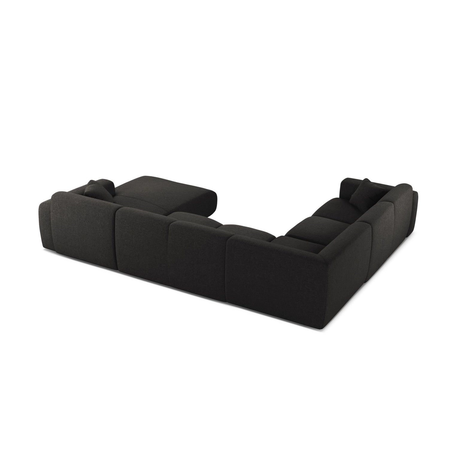 Molino Modulares 6-Sitzer Panoramasofa, Linke Seite, aus Chenille in Anthrazit (Eden 21 Black), 326x252 cm von Micadoni – Bild 3