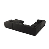 Molino Modulares 6-Sitzer Panoramasofa, Linke Seite, aus Chenille in Anthrazit (Eden 21 Black), 326x252 cm von Micadoni – Bild 3