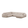 Molino Modulares 6-Sitzer Panoramasofa, Linke Seite, aus Chenille in Beige (Rebel 25), 326x252 cm von Micadoni – Bild 1
