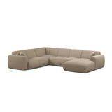 Molino Modulares 6-Sitzer Panoramasofa, Linke Seite, aus Chenille in Dunkelbeige (Eden 4 Beige), 326x252 cm von Micadoni – Bild 1