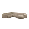 Molino Modulares 6-Sitzer Panoramasofa, Linke Seite, aus Chenille in Dunkelbeige (Eden 4 Beige), 326x252 cm von Micadoni – Bild 1