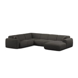 Molino Modulares 6-Sitzer Panoramasofa, Linke Seite, aus Chenille in Dunkelgrau (Eden 20 Graphite), 326x252 cm von Micadoni – Bild 1