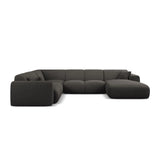 Molino Modulares 6-Sitzer Panoramasofa, Linke Seite, aus Chenille in Dunkelgrau (Eden 20 Graphite), 326x252 cm von Micadoni – Bild 2