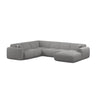 Molino Modulares 6-Sitzer Panoramasofa, Linke Seite, aus Chenille in Hellgrau (Eden 18 Grey), 326x252 cm von Micadoni – Bild 1