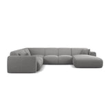 Molino Modulares 6-Sitzer Panoramasofa, Linke Seite, aus Chenille in Hellgrau (Eden 18 Grey), 326x252 cm von Micadoni – Bild 2