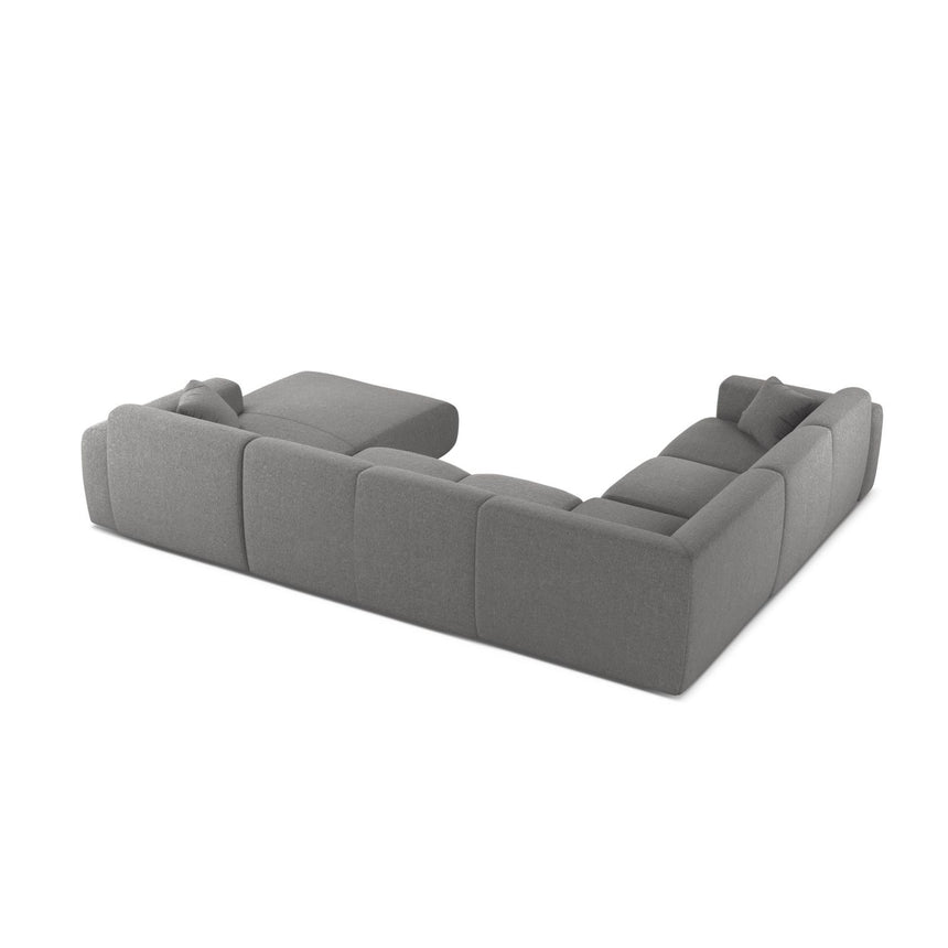 Molino Modulares 6-Sitzer Panoramasofa, Linke Seite, aus Chenille in Hellgrau (Eden 18 Grey), 326x252 cm von Micadoni – Bild 3