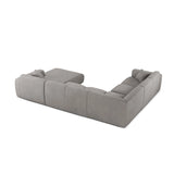 Molino Modulares 6-Sitzer Panoramasofa, Linke Seite, aus Chenille in Hellgrau (Rebel 5), 326x252 cm von Micadoni – Bild 3