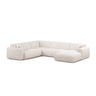 Molino Modulares 6-Sitzer Panoramasofa, Linke Seite, aus Chenille in Leichtes Beige (Eden 2 Pearl), 326x252 cm von Micadoni – Bild 1