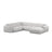 Molino Modulares 6-Sitzer Panoramasofa, Linke Seite, aus Chenille in Silber (Eden 17 Silver), 326x252 cm von Micadoni – Bild 1