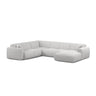 Molino Modulares 6-Sitzer Panoramasofa, Linke Seite, aus Chenille in Silber (Eden 17 Silver), 326x252 cm von Micadoni – Bild 1