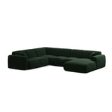 Molino Modulares 6-Sitzer Panoramasofa, Linke Seite, aus Samt in Flaschengrün (Casino Deep Green), 326x252 cm von Micadoni – Bild 1