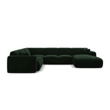 Molino Modulares 6-Sitzer Panoramasofa, Linke Seite, aus Samt in Flaschengrün (Casino Deep Green), 326x252 cm von Micadoni – Bild 2