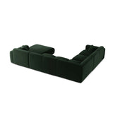 Molino Modulares 6-Sitzer Panoramasofa, Linke Seite, aus Samt in Flaschengrün (Casino Deep Green), 326x252 cm von Micadoni – Bild 3