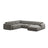 Molino Modulares 6-Sitzer Panoramasofa, Linke Seite, aus Samt in Grau (Casino Stone), 326x252 cm von Micadoni – Bild 1