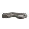 Molino Modulares 6-Sitzer Panoramasofa, Linke Seite, aus Samt in Grau (Casino Stone), 326x252 cm von Micadoni – Bild 1