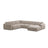 Molino Modulares 6-Sitzer Panoramasofa, Linke Seite, aus Samt in Leichtes Beige (Casino Pearl), 326x252 cm von Micadoni – Bild 1