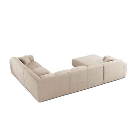 Molino Modulares 6-Sitzer Panoramasofa, Rechte Seite, aus Boucle in Beige (Baloo 2074), 326x252 cm von Micadoni – Bild 3
