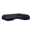 Molino Modulares 6-Sitzer Panoramasofa, Rechte Seite, aus Boucle in Dunkelblau (Baloo 2088), 326x252 cm von Micadoni – Bild 1