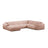 Molino Modulares 6-Sitzer Panoramasofa, Rechte Seite, aus Boucle in Puderrosa (Baloo 2072), 326x252 cm von Micadoni – Bild 1