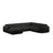 Molino Modulares 6-Sitzer Panoramasofa, Rechte Seite, aus Boucle in Schwarz (Baloo 2082), 326x252 cm von Micadoni – Bild 1