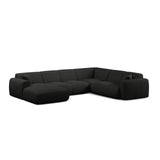 Molino Modulares 6-Sitzer Panoramasofa, Rechte Seite, aus Boucle in Schwarz (Baloo 2082), 326x252 cm von Micadoni – Bild 1