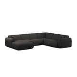 Molino Modulares 6-Sitzer Panoramasofa, Rechte Seite, aus Chenille in Anthrazit (Eden 21 Black), 326x252 cm von Micadoni – Bild 1